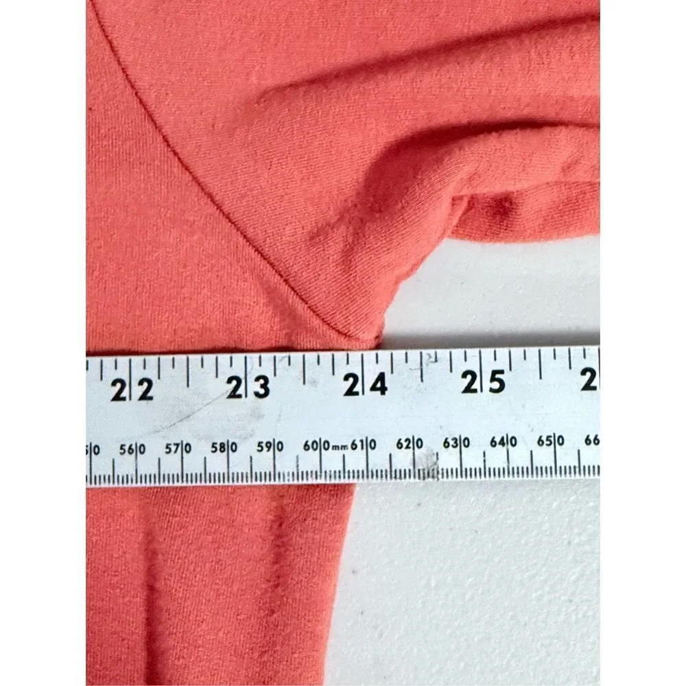 Orvis V-Neck Dropped Shoulder Sweater‎ Womens L Burnt Orange Cottagecore
